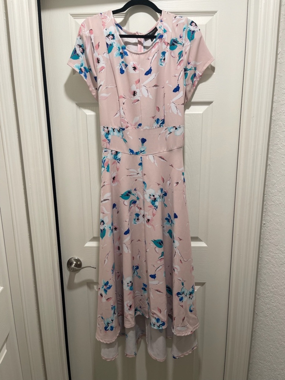 Lane Bryant Women's Light Pink Floral Hi-Low Lena Dress
